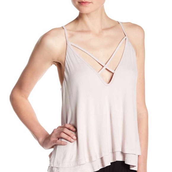 Lush Tops - Lush strappy cami, Grey, Large